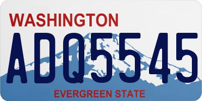 WA license plate ADQ5545