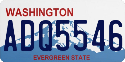 WA license plate ADQ5546