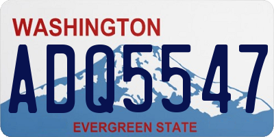WA license plate ADQ5547