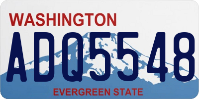 WA license plate ADQ5548
