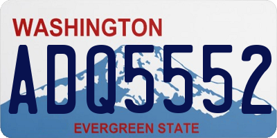 WA license plate ADQ5552