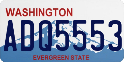 WA license plate ADQ5553