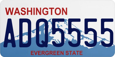 WA license plate ADQ5555