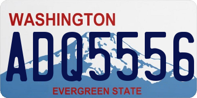 WA license plate ADQ5556