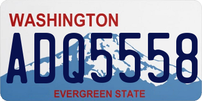 WA license plate ADQ5558