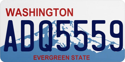 WA license plate ADQ5559
