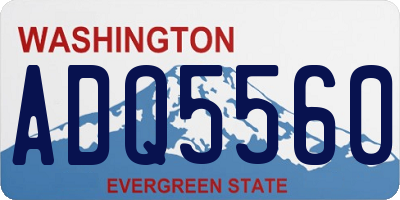 WA license plate ADQ5560