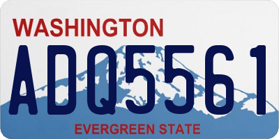 WA license plate ADQ5561