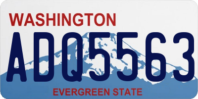 WA license plate ADQ5563