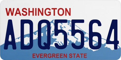 WA license plate ADQ5564