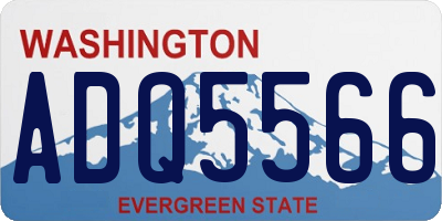WA license plate ADQ5566