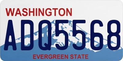 WA license plate ADQ5568