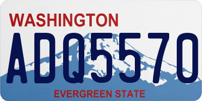 WA license plate ADQ5570