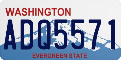 WA license plate ADQ5571
