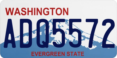 WA license plate ADQ5572