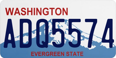 WA license plate ADQ5574