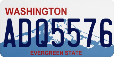 WA license plate ADQ5576