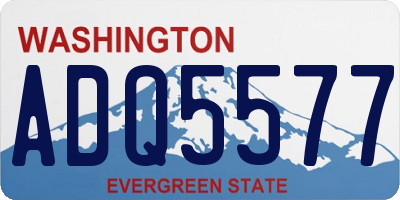 WA license plate ADQ5577