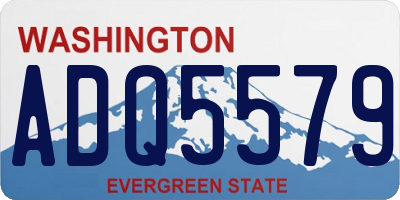WA license plate ADQ5579