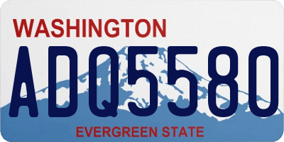 WA license plate ADQ5580