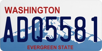 WA license plate ADQ5581