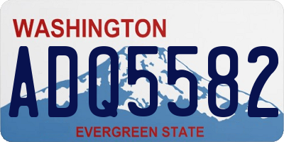 WA license plate ADQ5582
