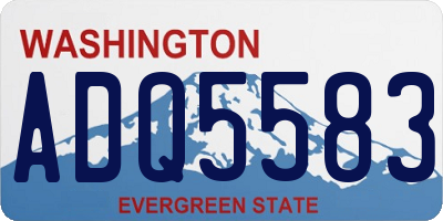 WA license plate ADQ5583