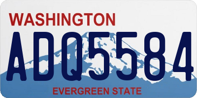 WA license plate ADQ5584