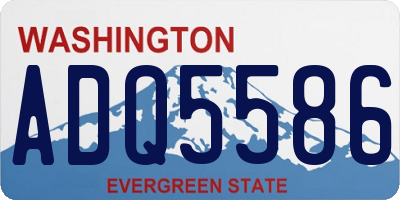 WA license plate ADQ5586