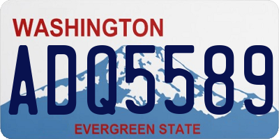 WA license plate ADQ5589