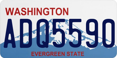 WA license plate ADQ5590