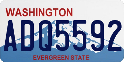 WA license plate ADQ5592