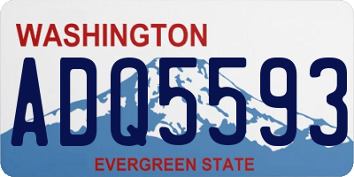 WA license plate ADQ5593