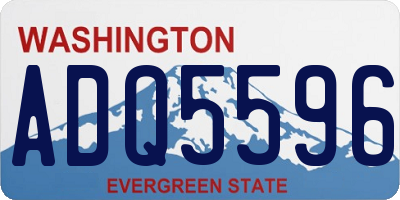 WA license plate ADQ5596