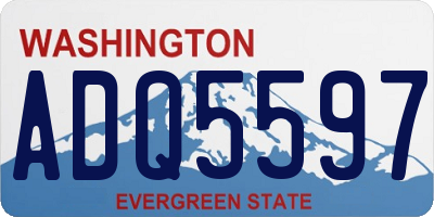 WA license plate ADQ5597
