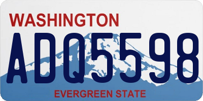WA license plate ADQ5598