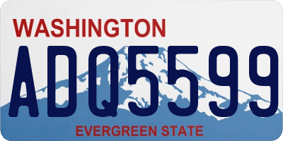 WA license plate ADQ5599