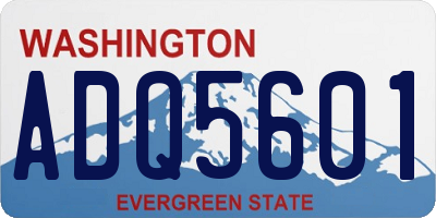 WA license plate ADQ5601