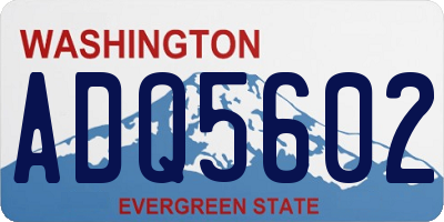 WA license plate ADQ5602