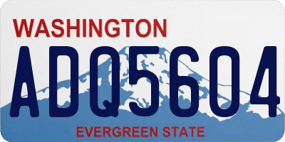 WA license plate ADQ5604