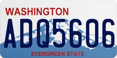 WA license plate ADQ5606