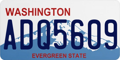 WA license plate ADQ5609