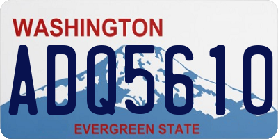 WA license plate ADQ5610