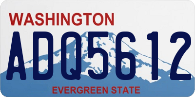 WA license plate ADQ5612