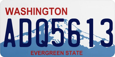 WA license plate ADQ5613