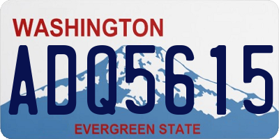 WA license plate ADQ5615