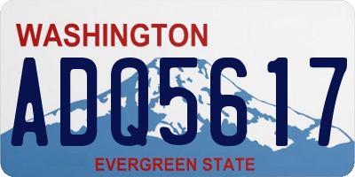 WA license plate ADQ5617