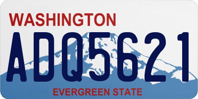 WA license plate ADQ5621
