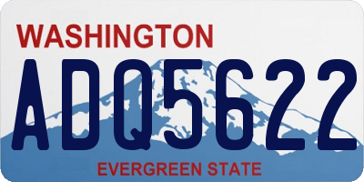 WA license plate ADQ5622