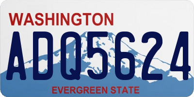 WA license plate ADQ5624
